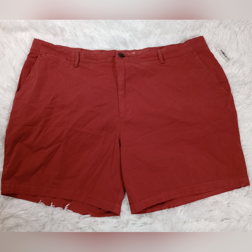 Goodthreads Men's Flat Front Comfort Cotton Stretch Chino Shorts
